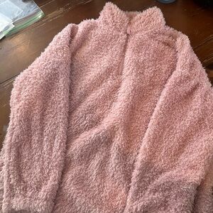 Cuddl Duds Plush Half-Zip Pullover - Dusty Pink